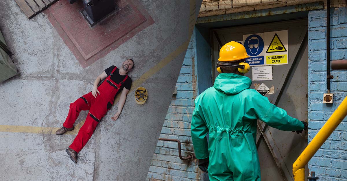 emergency shower signs